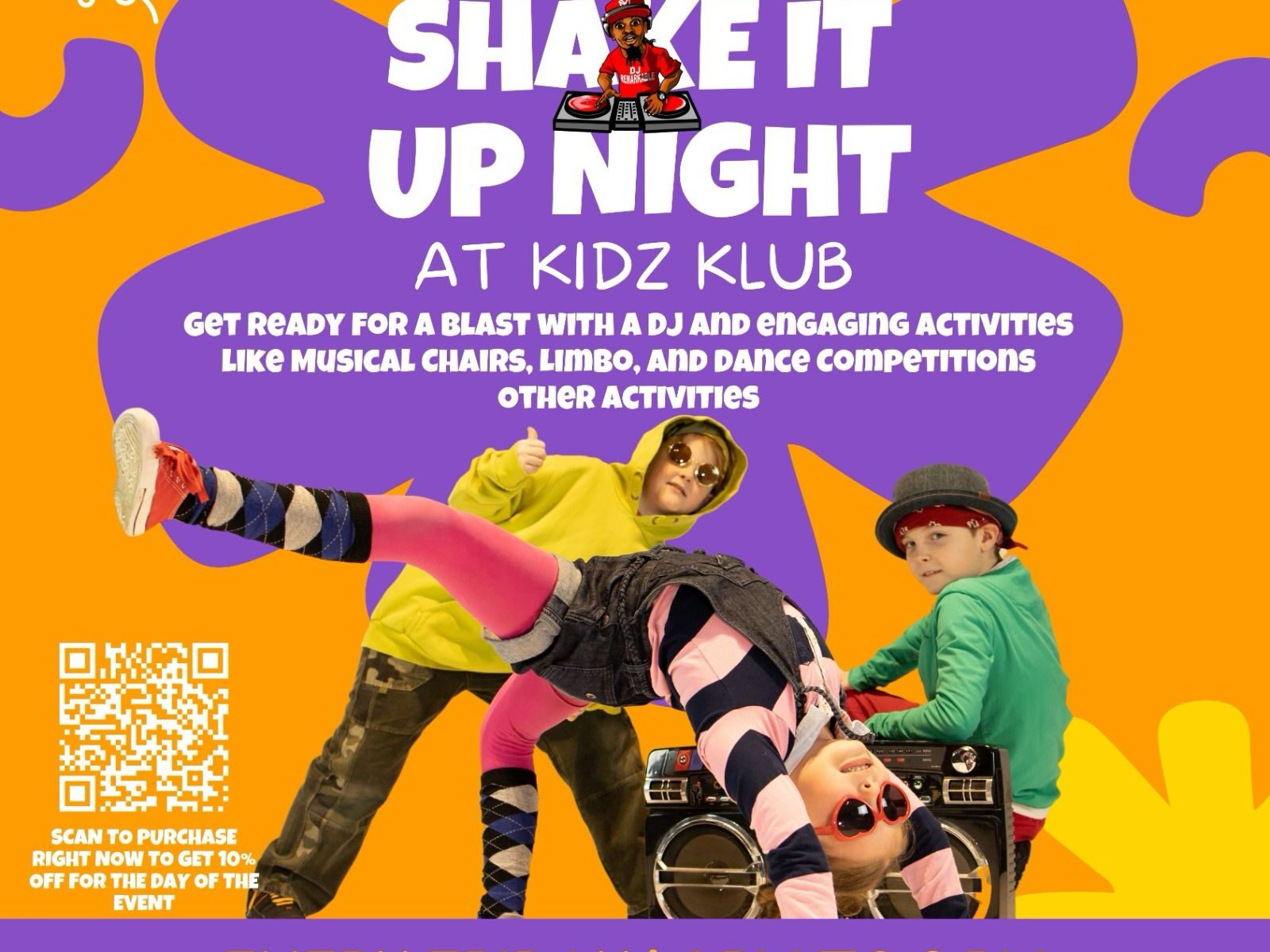 Shake It Up Night at Kidz Klub