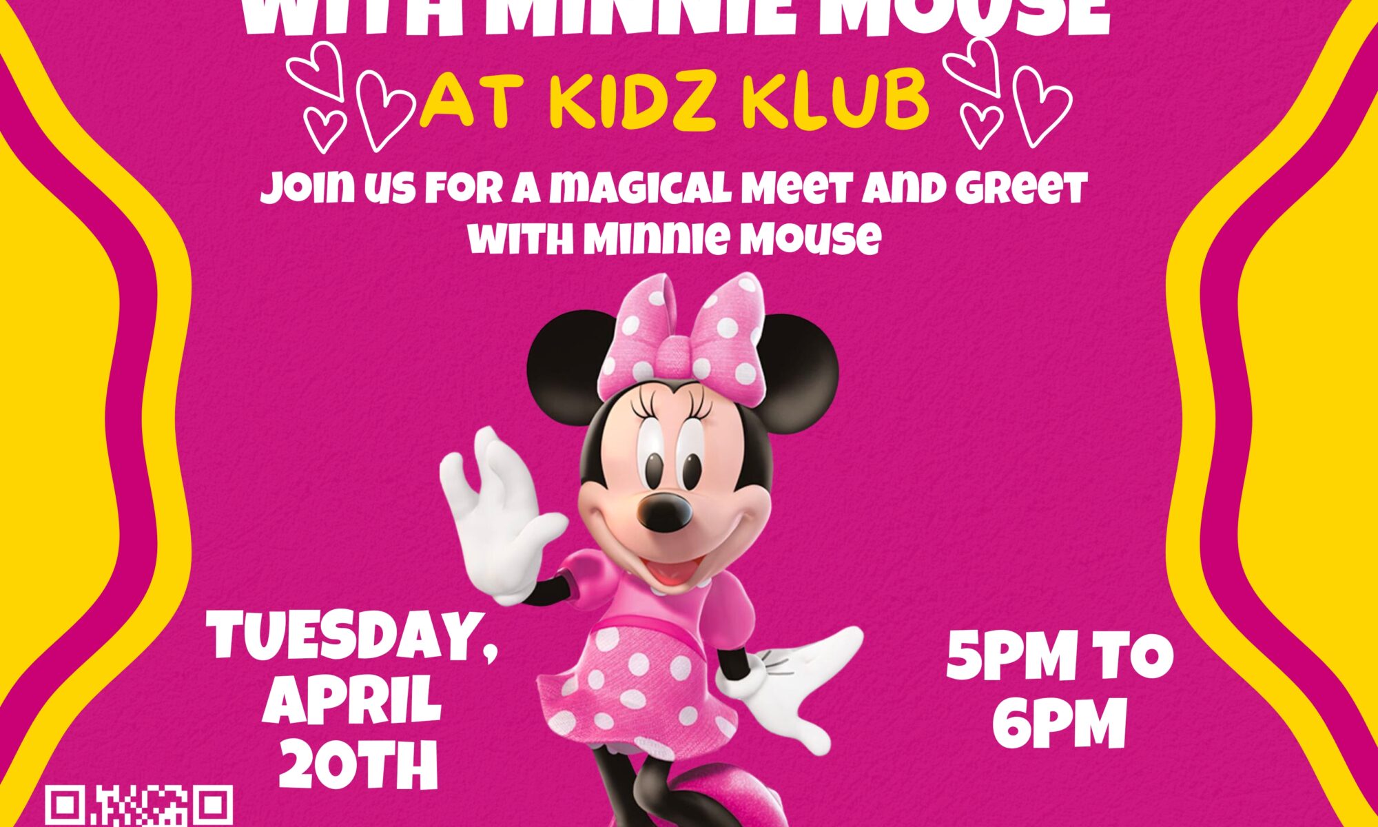 Meet and Greet with Minnie Mouse at Kidz Klub!