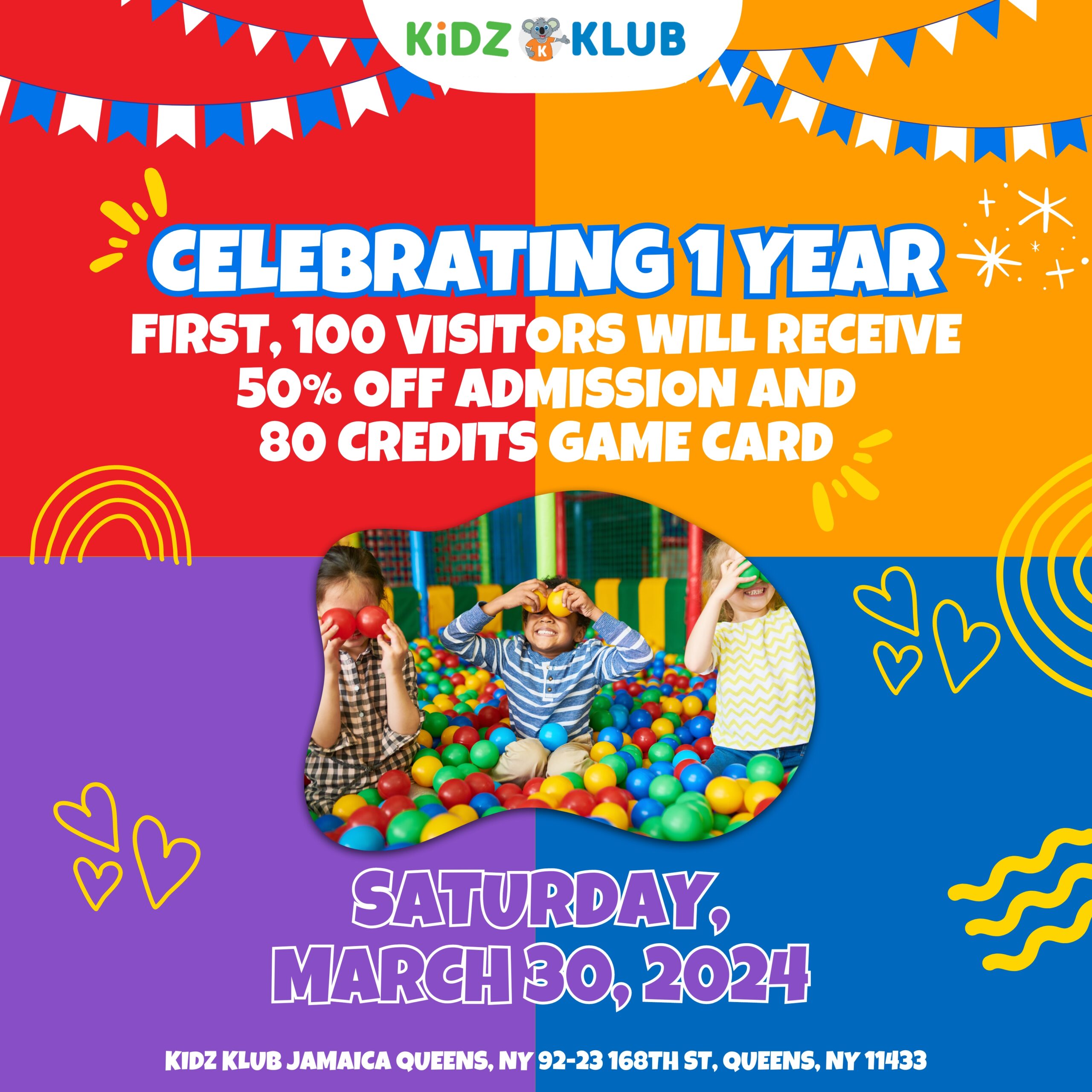 Celebrating 1 year at Kidz Klub